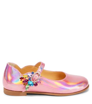 Melodie Queenie leather ballet flats | Christian Louboutin Kids