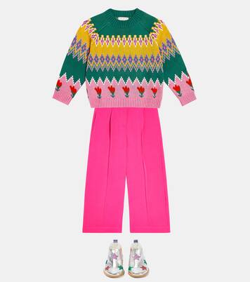 Pantaloni a gamba larga in jersey | Stella McCartney Kids