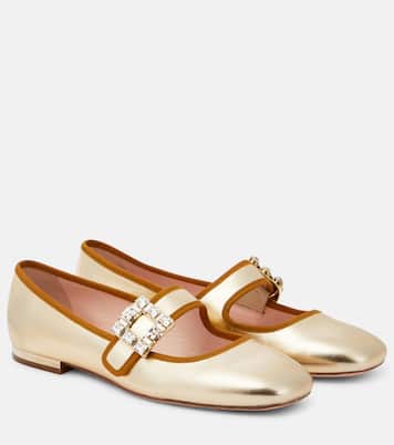 Très Vivier metallic leather ballet flats | Roger Vivier