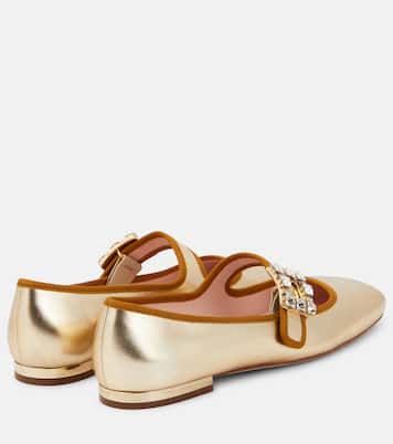 Très Vivier metallic leather ballet flats | Roger Vivier