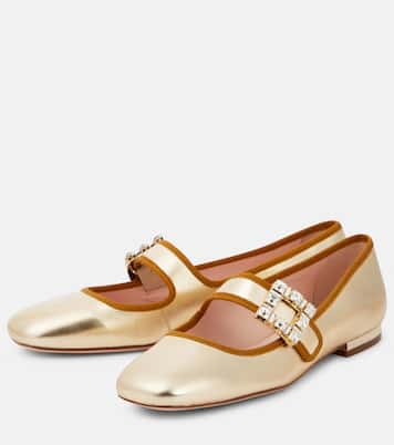 Très Vivier metallic leather ballet flats | Roger Vivier