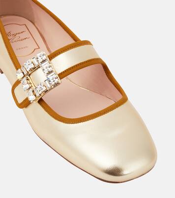 Très Vivier metallic leather ballet flats | Roger Vivier