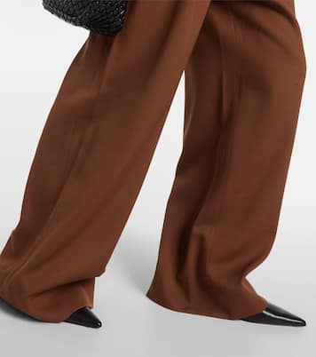 Pantalon ample à taille basse en laine | Wardrobe.NYC