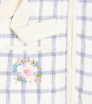 Teliani embroidered checked jacket | Louise Misha