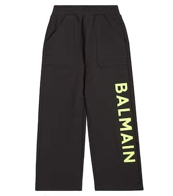 Logo cotton jersey sweatpants | Balmain Kids