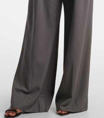 Pantaloni a gamba larga in lana | Wardrobe.NYC