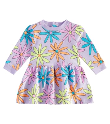 Baby floral cotton jersey sweatshirt dress | Stella McCartney Kids