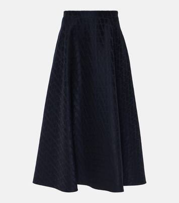 Midirock Toile Iconographe aus Crepe Couture | Valentino