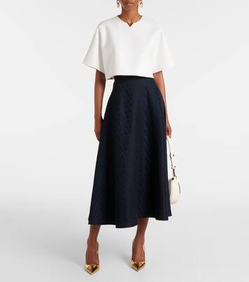 Midirock Toile Iconographe aus Crepe Couture | Valentino