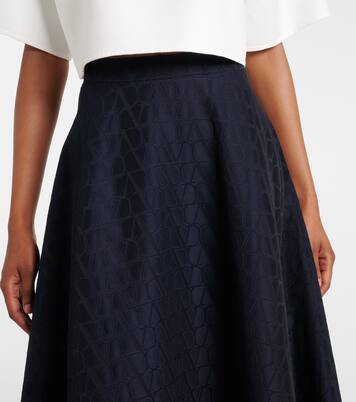 Midirock Toile Iconographe aus Crepe Couture | Valentino