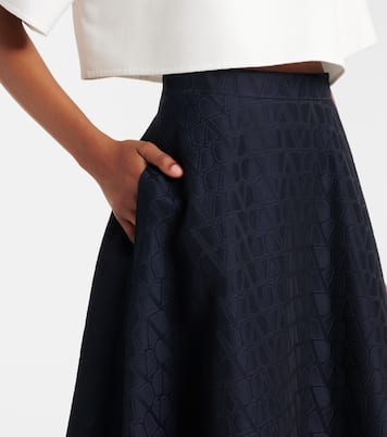 Midirock Toile Iconographe aus Crepe Couture | Valentino