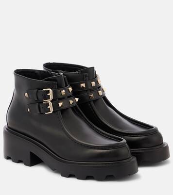 Rockstud leather ankle boots | Valentino Garavani