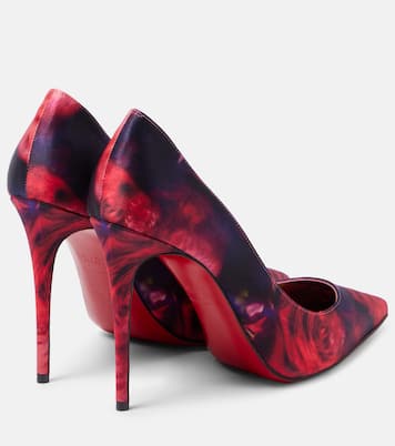 Kate 100 floral satin crêpe pumps | Christian Louboutin