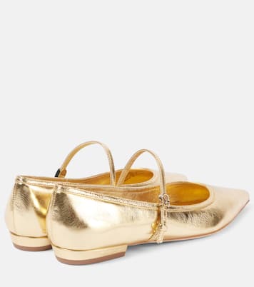 Metallic leather Mary Jane flats | Tory Burch