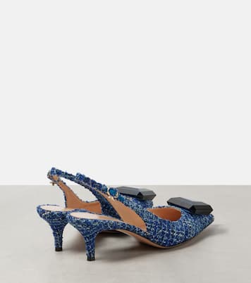Jaipur 55 bouclé slingback pumps | Gianvito Rossi