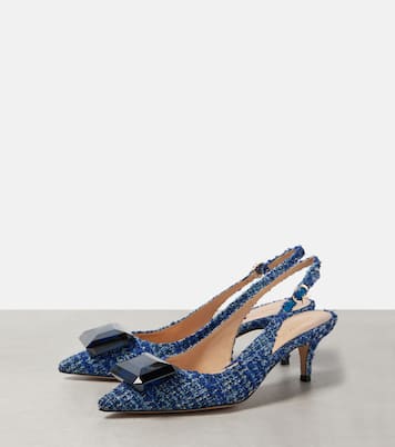 Jaipur 55 bouclé slingback pumps | Gianvito Rossi