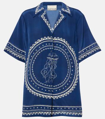 Bedrucktes Hemd Oceane aus Seide | Alémais
