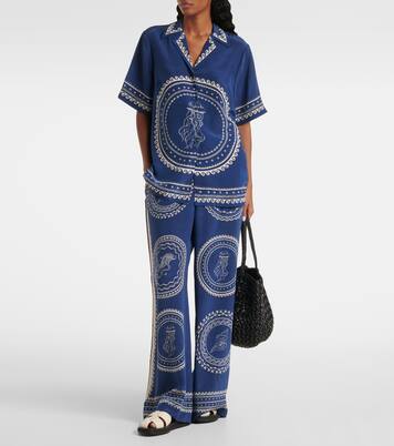 Bedrucktes Hemd Oceane aus Seide | Alémais