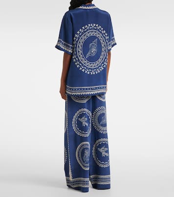 Bedrucktes Hemd Oceane aus Seide | Alémais