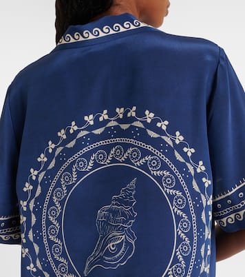 Bedrucktes Hemd Oceane aus Seide | Alémais