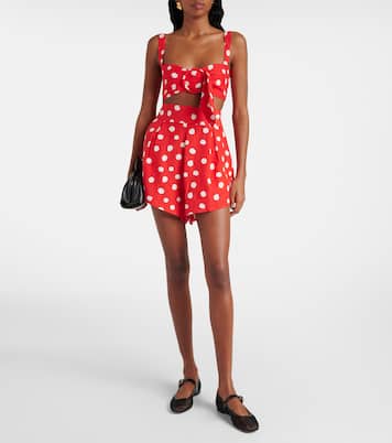 High-rise wide-leg shorts | Adriana Degreas