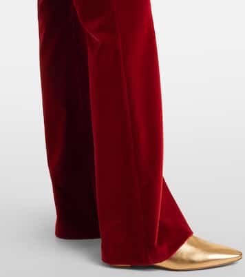 Cotton velvet flared pants | Etro
