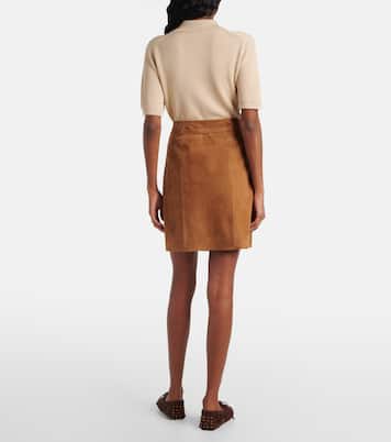 Minirock aus Veloursleder | Vince