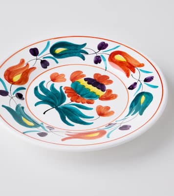 Assiette à dessert Lia en céramique à fleurs | Cabana