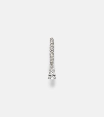 Boucle d'oreille unique en or blanc 18 ct et diamants | Anita Ko