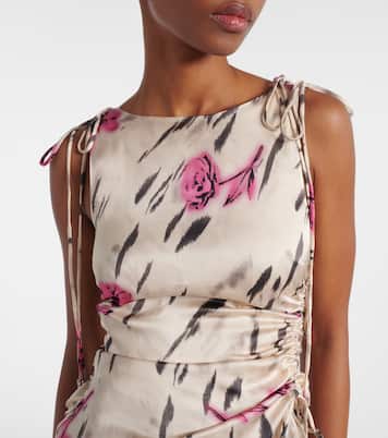 Bedrucktes Top aus Satin | Ganni