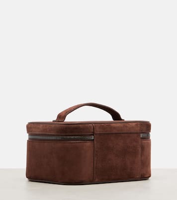 Vanity case Mini en daim | Brunello Cucinelli