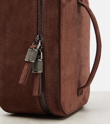 Vanity case Mini en daim | Brunello Cucinelli