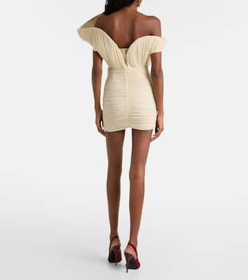 Asymmetric ruched minidress | Magda Butrym