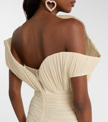 Asymmetric ruched minidress | Magda Butrym