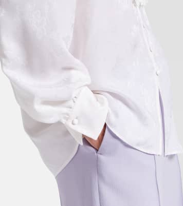Bluse aus Seiden-Jacquard mit Spitze | Chloé