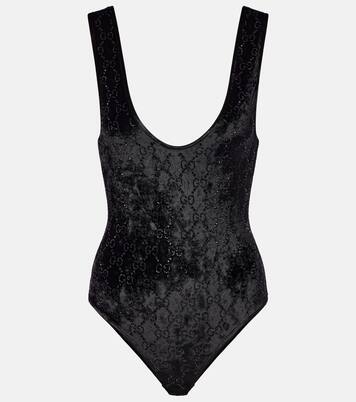 GG embellished chenille bodysuit | Gucci