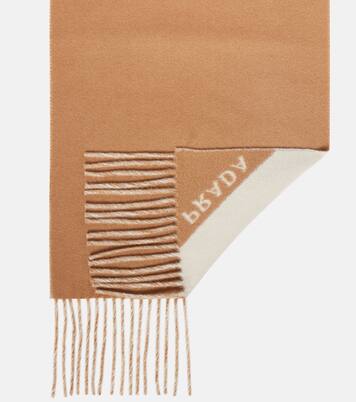 Fringed cashmere scarf | Prada