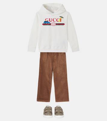 x Euan Roberts cotton fleece hoodie | Gucci Kids