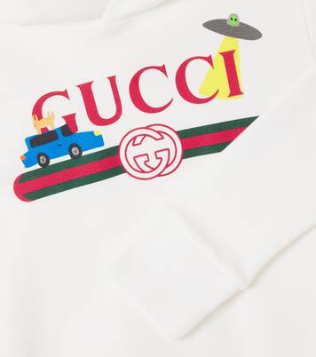 x Euan Roberts cotton fleece hoodie | Gucci Kids