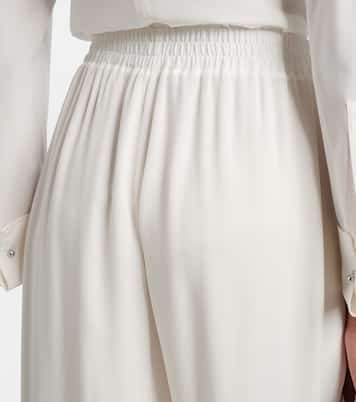 Gerade Mid-Rise-Hose aus Seide | Oscar de la Renta