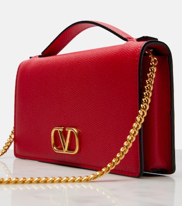 VLogo Mini leather wallet on chain | Valentino Garavani