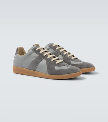Sneakers Replica in suede con pelle | Maison Margiela