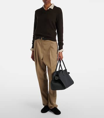 Cabas Margaux East-West en cuir | The Row