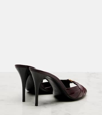Babylone Cassandre leather mules | Saint Laurent