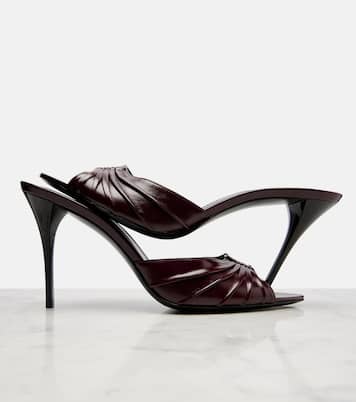 Babylone Cassandre leather mules | Saint Laurent