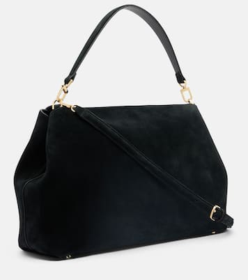 T-Lock suede shoulder bag | Toteme