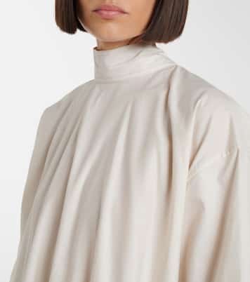 Tie-neck cotton and silk shirt dress | Lemaire