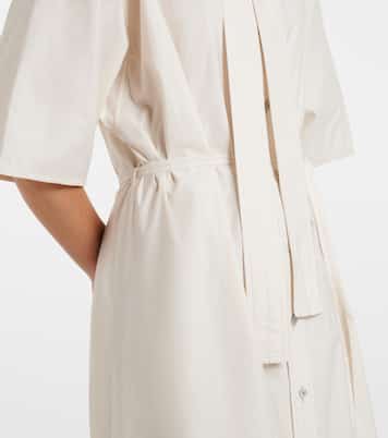 Tie-neck cotton and silk shirt dress | Lemaire