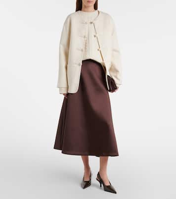 Satin midi skirt | Róhe