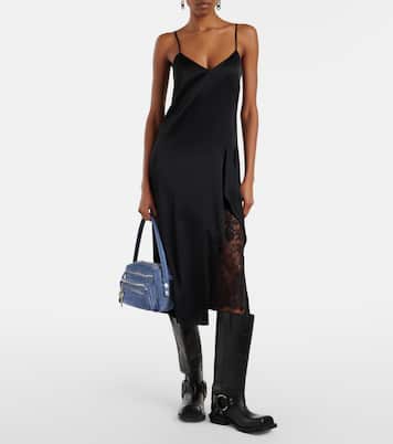 Abito sottoveste in raso con pizzo | Acne Studios